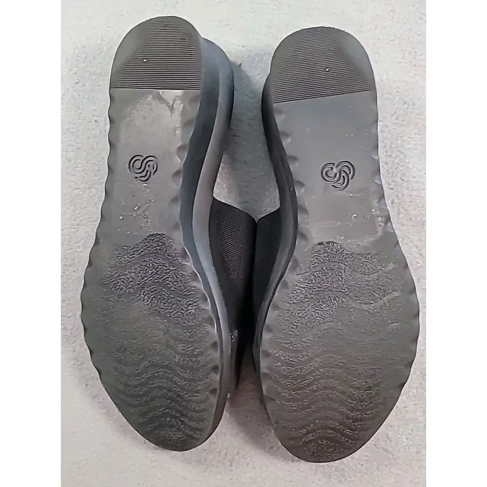 Clarks Cloudsteppers Black Slide Sandals Women’s 8